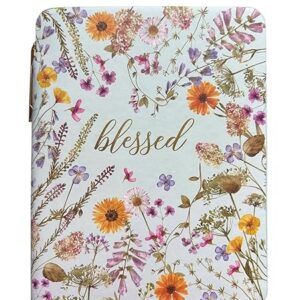 Eccolo, Pocket Pen Journal with Multi Flower design, 192 Lined Page Super Flexible Notebook, 5.75 x 4.5, Pen Included, Mint