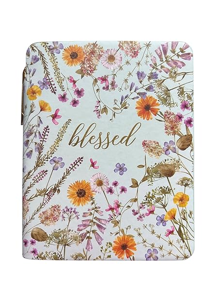 Eccolo, Pocket Pen Journal with Multi Flower design, 192 Lined Page Super Flexible Notebook, 5.75 x 4.5, Pen Included, Mint