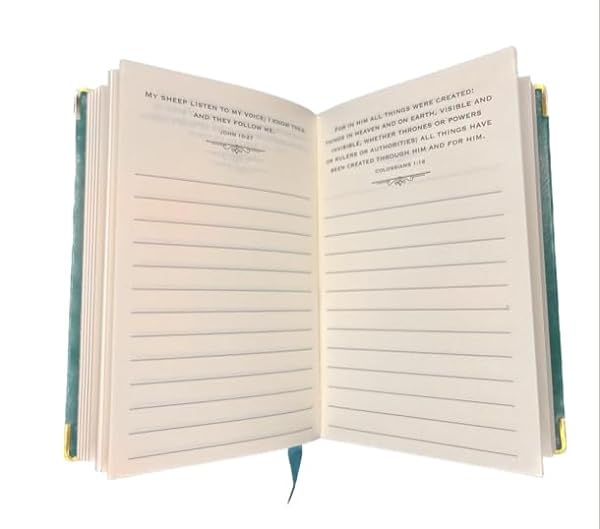 Eccolo Pocket Size 365 Bible Verses A Journal To Inspire You Each & Every Day: Turquise Cover with Metal Conner protectors - Image 4