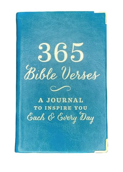 Eccolo Pocket Size 365 Bible Verses A Journal To Inspire You Each & Every Day: Turquise Cover with Metal Conner protectors