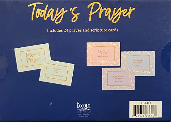 Eccolo Prayer Cards | Beautiful Daisy Floral Design includes 24 different flat scripture cards | 4"x6" size | Spread light and joy daily with these prayer & scripture cards! - Image 3