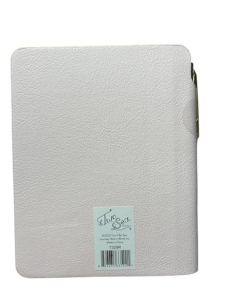 Eccolo Two If By Sea, courtesy Wain's World Inc. Pocket Pen Journal with Cross design, 192 Lined Page Super Flexible Notebook, 5.75 x 4.5, Pen Included, Pink - 画像 (3)