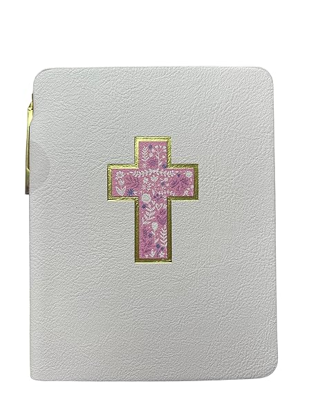 Eccolo Two If By Sea, courtesy Wain's World Inc. Pocket Pen Journal with Cross design, 192 Lined Page Super Flexible Notebook, 5.75 x 4.5, Pen Included, Pink
