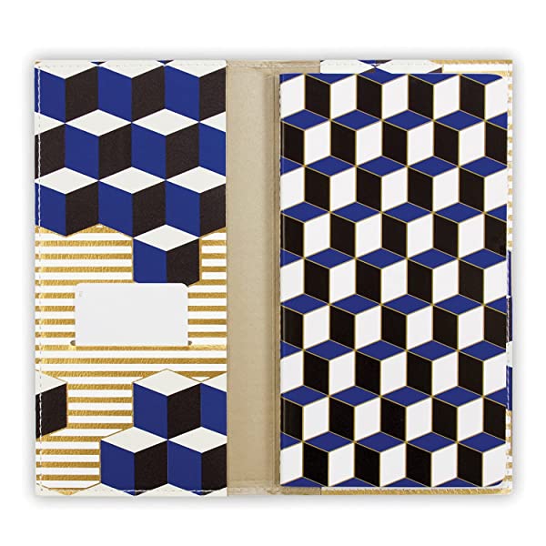 Jonathan Adler Versailles PU Travel Journal – 4.5” x 8.25” – Gorgeous Notebook Journal with Vegan Leather Foil-Stamped Cover, Features Lined and Graph Paper, Card Slit and Pen Loop - Image 3