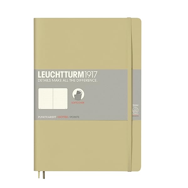 LEUCHTTURM1917 355308 Notebook, Softcover, Composition (B5), dotted, sand