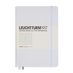 Leuchtturm Medium Sized Hardcover Lined White Notebook