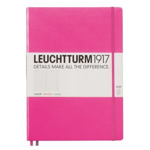 Leuchtturm1917 Hardcover Master Slim Ruled Journal (pink)