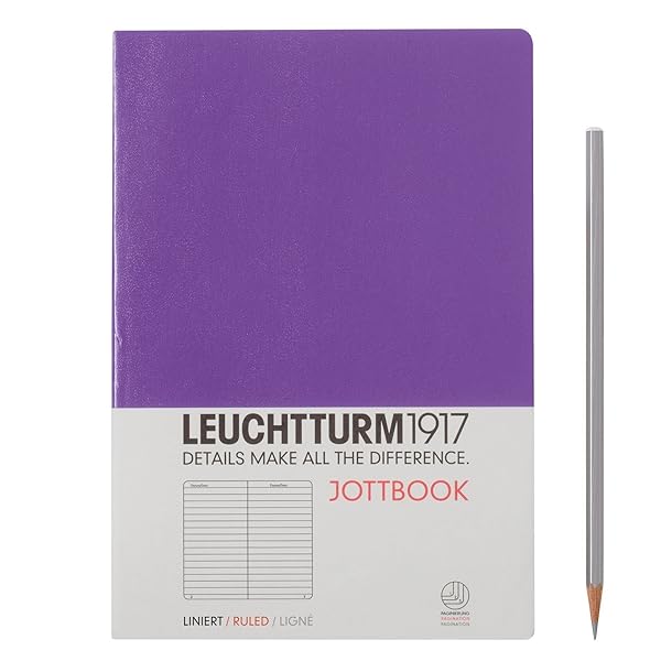 Leuchtturm1917 Medium A5 Jottbook Notebook Softcover Ruled / Lined - Purple / Lilac