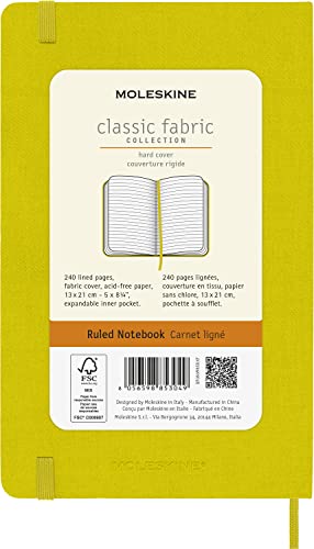 Moleskine Classic Notebook, Hard Cover, Large (5" x 8.25") Ruled/Lined, Hay Yellow (Silk), 240 Pages - Image 4