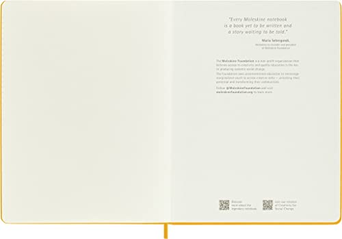 Moleskine Classic Notebook, Hard Cover, XL (7.5" x 9.5") Ruled/Lined, Hay Yellow (Silk), 192 Pages - 画像 (6)