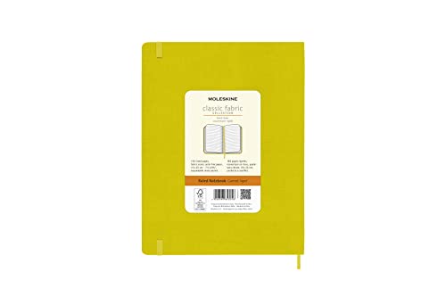 Moleskine Classic Notebook, Hard Cover, XL (7.5" x 9.5") Ruled/Lined, Hay Yellow (Silk), 192 Pages - 画像 (9)