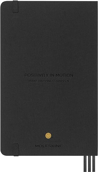 Moleskine Limited Edition Smiley Positivity Planner, Hard Cover, Large (5" x 8.25"), Undated Planner, Black, 240 Pages - Image 9