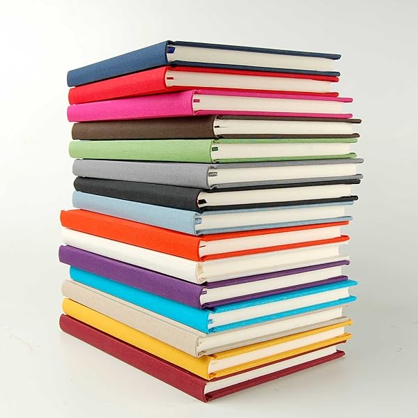 Semikolon A4 Classic Linen Cover Notebook, 8.5 X 12 Inches, 144 Lined Pages, 100g Cream Colored Paper, Grey (02515) - Image 4