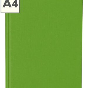 Semikolon A4 Classic Linen Cover Notebook, 8.5 X 12 Inches, 144 Lined Pages, 100g Cream Colored Paper, Lime (02512)
