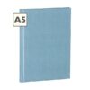 Semikolon A5 Classic Linen Cover Notebook, 6 X 8.4 Inches, 144 Blank Pages, 100g Cream Colored Paper, Ciel (10109)