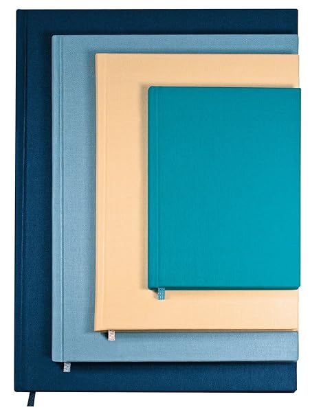 Semikolon A5 Classic Linen Cover Notebook, 6 X 8.4 Inches, 144 Blank Pages, 100g Cream Colored Paper, Ciel (10109) - Image 5