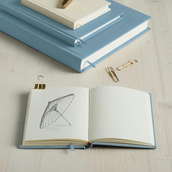 Semikolon A5 Classic Linen Cover Notebook, 6 X 8.4 Inches, 144 Blank Pages, 100g Cream Colored Paper, Lime (10112) - Image 3