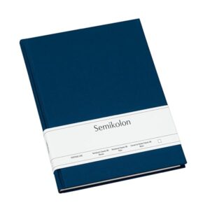 Semikolon Buch B5 marine +++ 80 Blatt büttengeprägtes Papier (unliniert) +++ stylisches SKETCH- und NOTIZBUCH Qualität