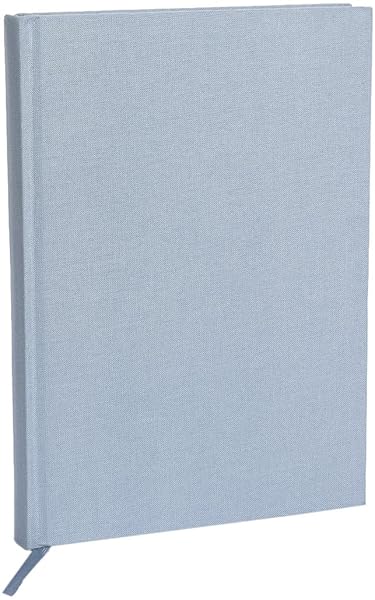Semikolon Classic Bound Linen Writing Book, Ciel Sky Blue (02309)