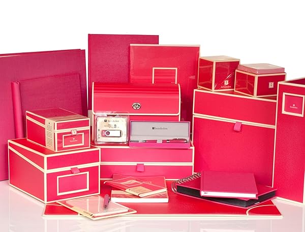 Semikolon Classic Letter/A4 Size Bound Linen Blank Book, Pink (10206) - 이미지 5