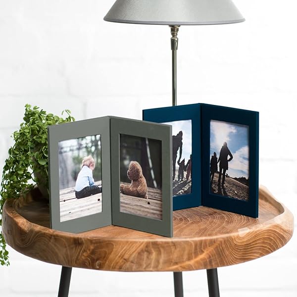 Semikolon - Doppio Photo Frame - Tabletop Linen Cover Frame for Photos, red - Image 3