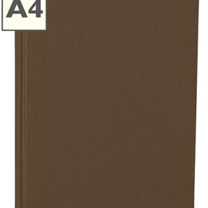 Semikolon Notebook A4 lined brown +++ 80 sheets stamped hand made paper (lined) +++ stylish SKETCH- and NOTEBOOK +++ Quality made