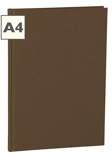 Semikolon Notebook A4 lined brown +++ 80 sheets stamped hand made paper (lined) +++ stylish SKETCH- and NOTEBOOK +++ Quality made
