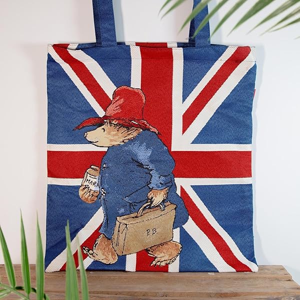 Signare Tapestry Union Jack Paddington Bear™ with Marmalade Flat Bag Reusable Grocery Shopping Eco-Friendly Tote Bag for Women with Paddingt, Flat Bag, Medium - Image 3