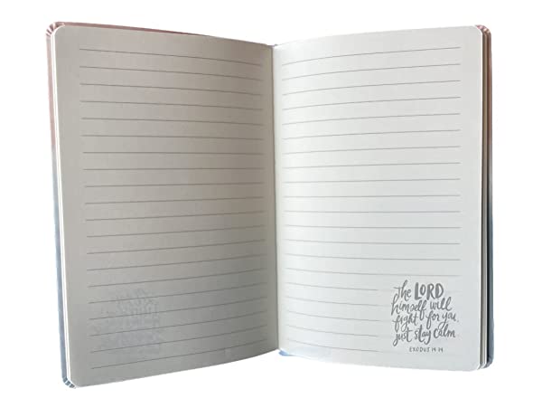 Thimblepress "Faithful Christian Bible Verses Blank Journal Notebook Pink & Blue Hard Cover - Image 3
