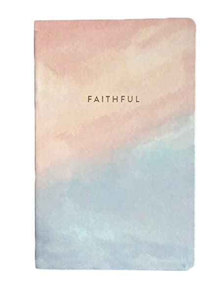 Thimblepress "Faithful Christian Bible Verses Blank Journal Notebook Pink & Blue Hard Cover