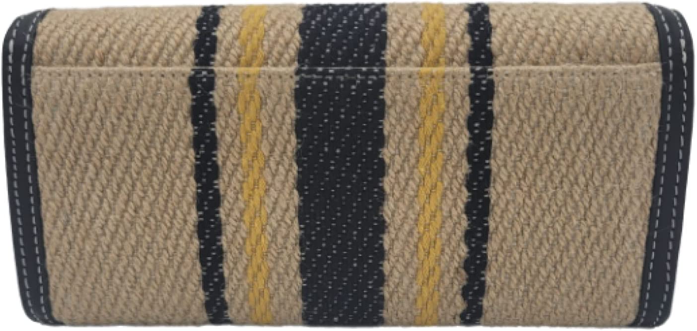 Tory Burch 136230 Juliette French Linen Tan/Black With Gold Hardware Women Chain Wallet***Previously Loved*** - Image 6