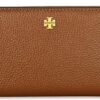 Tory Burch 139540 Blake Color-Block Cortado Brown With Gold Hardware Women's Slim Wallet