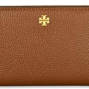 Tory Burch 139540 Blake Color-Block Cortado Brown With Gold Hardware Women's Slim Wallet