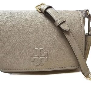 Tory Burch 144688 Thea Flap Grey Heron With Gold Hardware Women's Crossbody Bag
