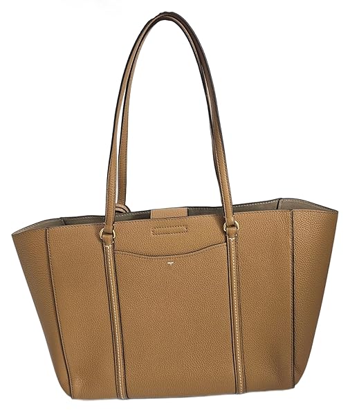 Tory Burch 144689 Thea With Gold Hardware Leather Women's Large Tote Bag (Tiramisu Tan) - Image 4