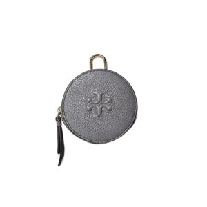 Tory Burch 150410 Thea Pebbled Leather With Gold Hardware Women's Coin Pouch (Gray Heron)