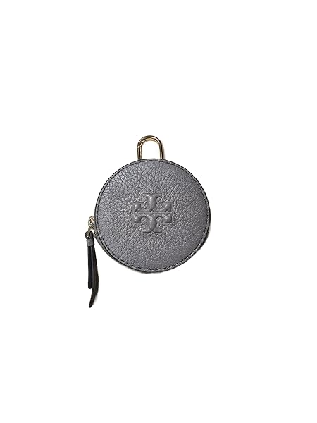 Tory Burch 150410 Thea Pebbled Leather With Gold Hardware Women's Coin Pouch (Gray Heron)