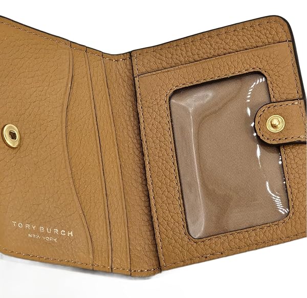 Tory Burch 150450 Thea Tiramisu Tan With Gold Hardware Women's Slim Card Case - Image 5
