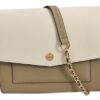 Tory Burch 154318 Robinson Color-Block Women's Convertible Shoulder Bag (Tan)