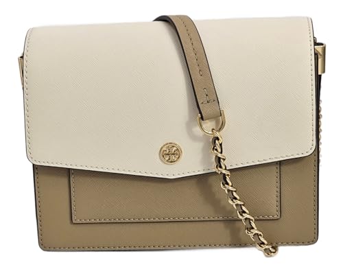 Tory Burch 154318 Robinson Color-Block Women's Convertible Shoulder Bag (Tan)