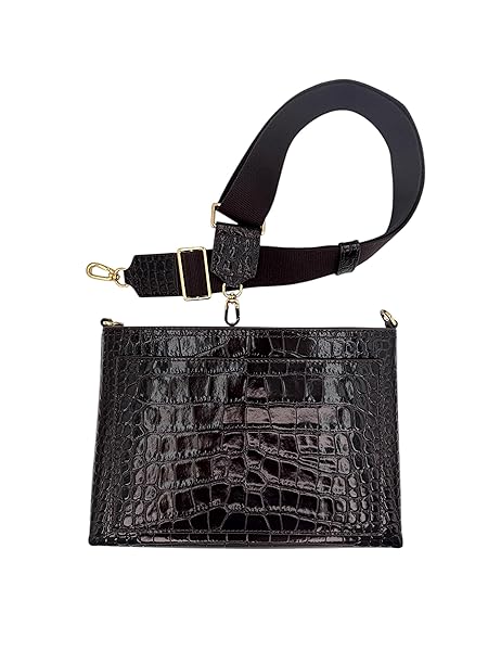 Tory Burch Blake Croc Embossed Swingpack 149551 Dark Mahogany 903 - Image 5