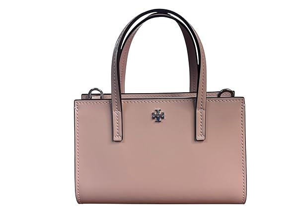 Tory Burch Blake Patent Mini Tote 164018 Soft Pink 610 One Size 7.75" x 4.5" with Detachable/adjustable strape - Image 3