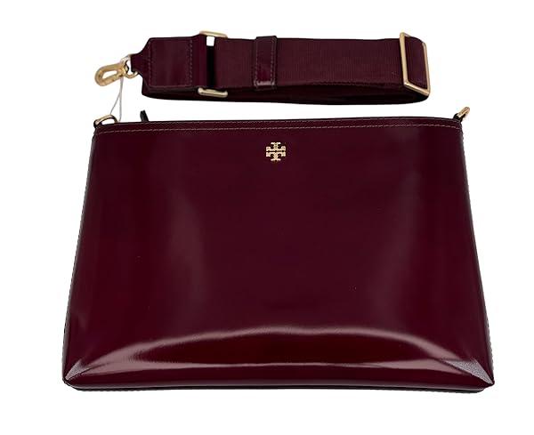 Tory Burch Blake Patent Swingpack 156480 Royal Burgundy 627 - Image 3