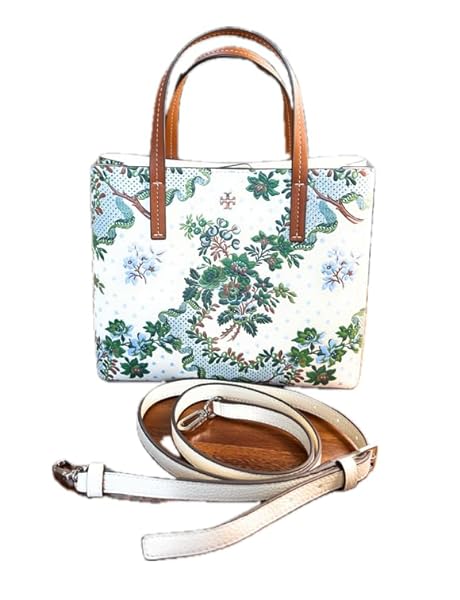 Tory Burch Blake Printed Small Tote 153426 Green Sugar Berry Floral MFO 488 Green Blue Brown One Size - 이미지 6
