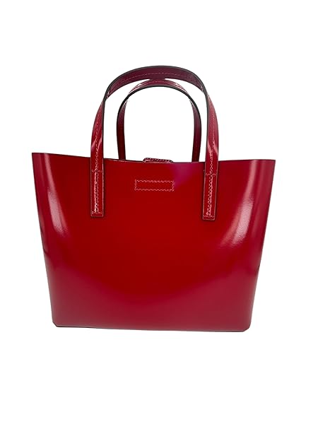 Tory Burch Blake Small Tote Handbag 156481, Patent Leather, Lipstick Red 600, Detachable Strap - Image 4
