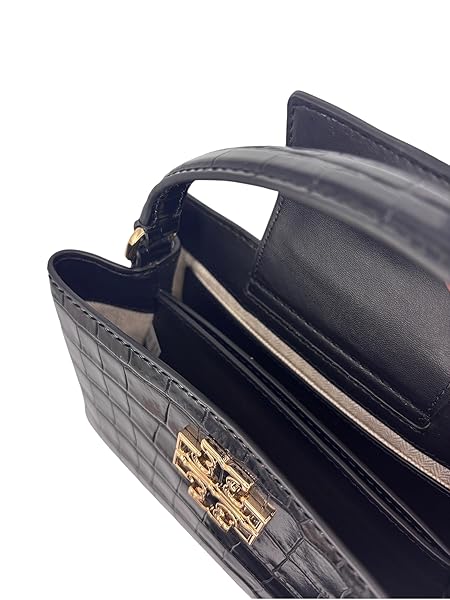 Tory Burch Britten Embossed Micro Satchel 142566 Black 001 - Image 5
