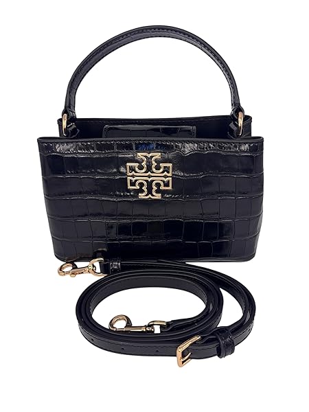 Tory Burch Britten Embossed Micro Satchel 142566 Black 001