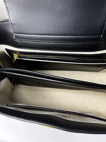 Tory Burch Britten Embossed Small Satchel/Crossbody Bag 141043 Black 001 - Image 7
