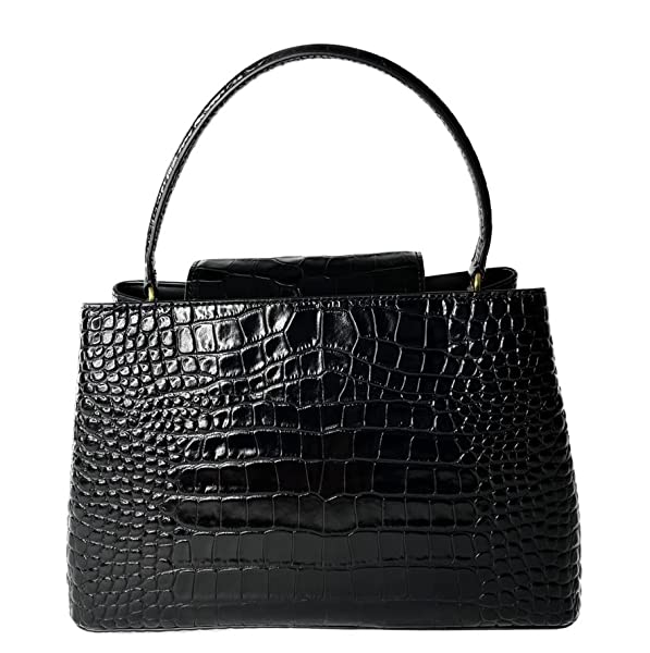 Tory Burch Britten Embossed Small Satchel/Crossbody Bag 141043 Black 001 - Image 9