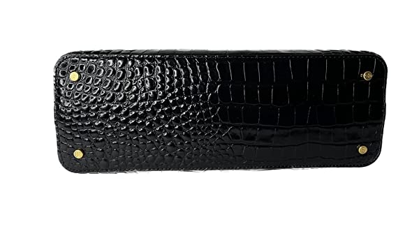 Tory Burch Britten Embossed Small Satchel/Crossbody Bag 141043 Black 001 - Image 10